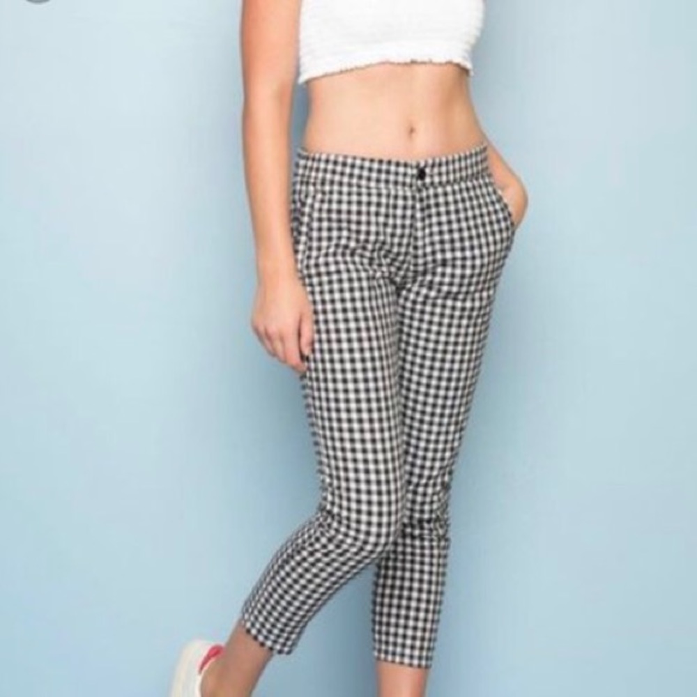 Brandy Melville Gingham Tilden Pants